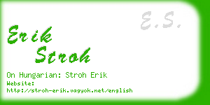 erik stroh business card